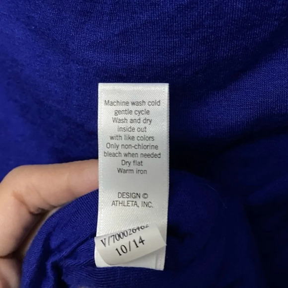 Athleta Solstice Cowl Neck Dress Blue Size Small - Picture 4 of 8